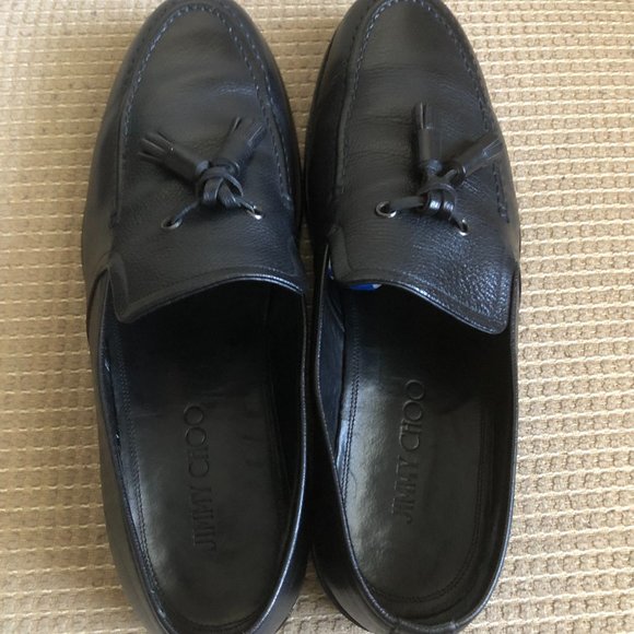 Jimmy Choo Men\'s Black Leather Tassel Shoes main image 7